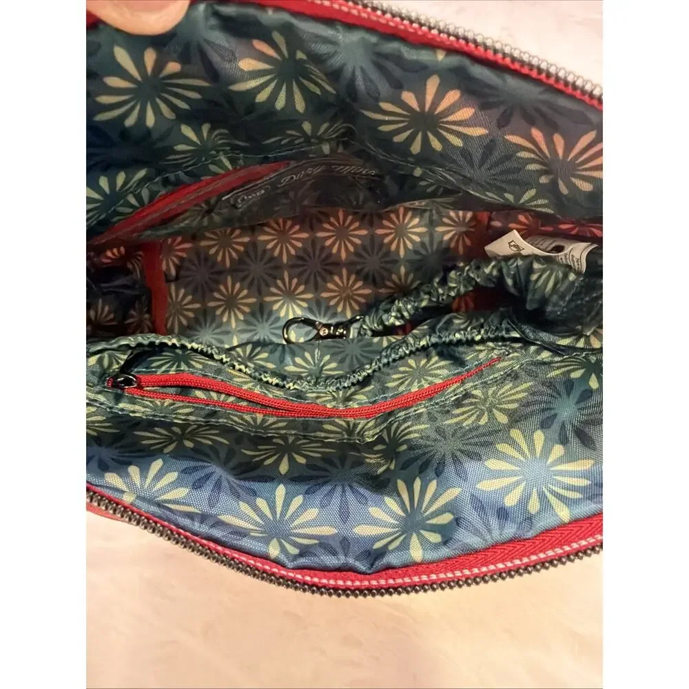 Lug Dory Mini Crossbody Bag Bouquet Red Floral Top Handle Travel Purse NWOT